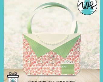 3D Paper Purse Template: Shirt Design Gift Box (SVG)