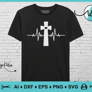 Christian SVG, Heartbeat Svg, Cross Svg, Inspirational SVG, Comfort Svg ...