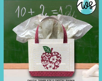 3D Paper Purse SVG, Teacher Gift Box Template (Digital Download)