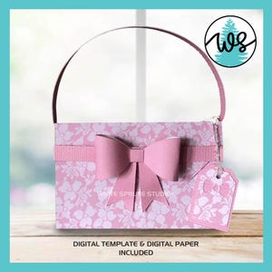 Sjabloon 3D-papieren portemonnee, geschenkdoos 3D-papieren portemonnee, houder voor 3D-traktatie, 3D Valentine SVG, Moederdag SVG, 3D-geschenkdoos, bloemontwerp SVG
