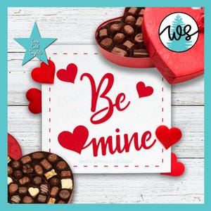 Valentinstag SVG, Valentinstag Karte Topper, Jubiläumskarte SVG, Be Mine SVG, Machen Sie Ihre eigene Karte mit Cricut, Kartenvorlage svg, Herzkarte svg