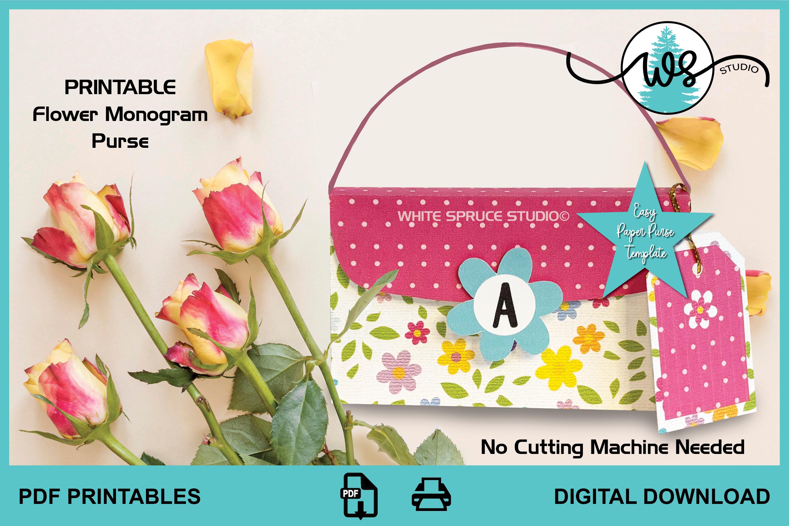 Printable Paper Purse Template: Flower Gift Box (PDF Pattern) - Etsy