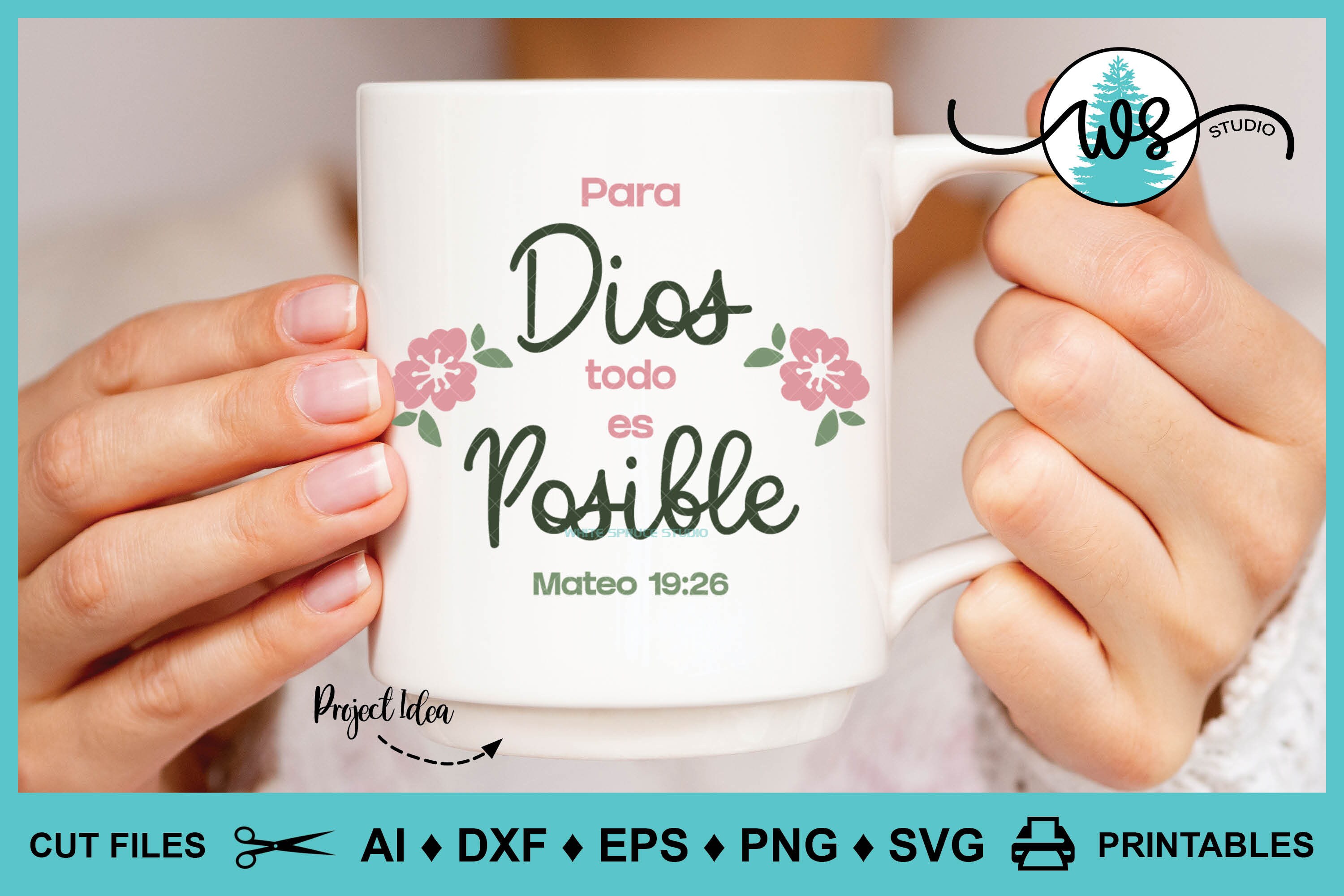 Spanish Bible Verse SVG: Para Dios Todo Es Posible (digital Download ...