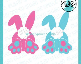 Easter Bunny Butt SVG: Funny Tail Cut File (Digital Download)