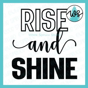Levántate y brilla, cita inspiradora, refrán alentador, dxf EPS PNG SVG, archivo de silueta Cricut, archivo de corte de vinilo, vibraciones positivas svg, vector svg