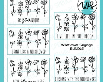 Wildflower SVG Bundle: Uplifting Quote Cut Files (Digital Download)