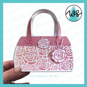 3D Papier Geldbörse Vorlage, 3D Papier Geldbörse Geschenkbox, 3D Leckerbissen Halter, 3D Valentinstag SVG, Muttertag svg, 3D Geschenkbox, Blumendesign SVG
