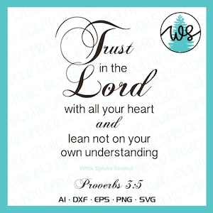 Trust in the Lord SVG: Christian Bible Verse Logo (Digital Download)