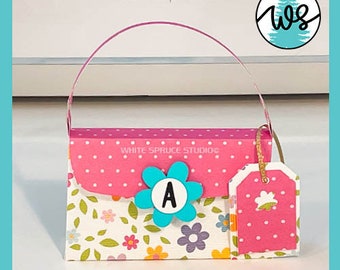 3D Paper Purse Template: Flower Gift Box SVG (Digital Download)