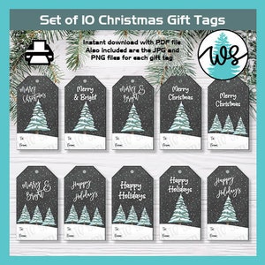 Afdrukbaar kerstcadeaulabel, schoolbord kerstcadeaulabel, Merry Christmas-cadeaulabel afdrukbaar, label kerstcadeau, Happy Holidays-label