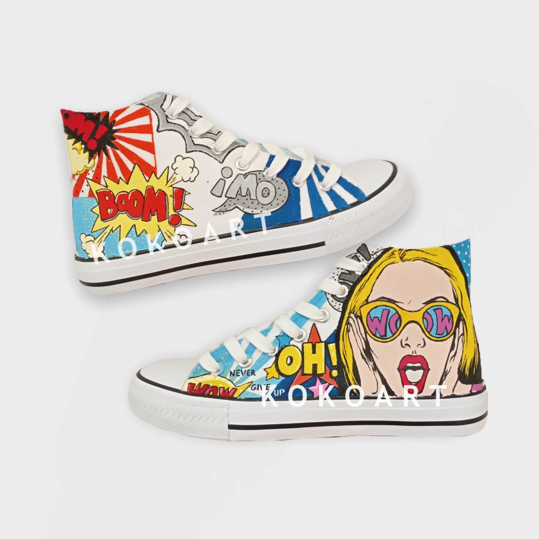 Pop art shoes - Etsy Nederland