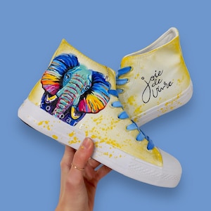 Elephant Hand Painted Shoes