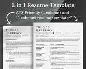 ATS friendly Resume Template for Google Docs and Word | Cover Letter & References Template | ATS Optimized Resume | Simple Minimalist Resume