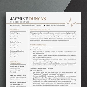 Nurse Resume Template Google Docs, Nursing Word Resume, professional Nurse CV, Registered Nurse, New Grad Nurse Resume Template Google