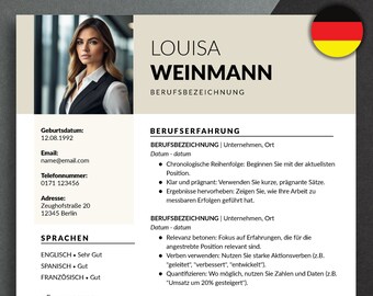 Rosa Microsoft Word Bewerbungsvorlage, Lebenslauf vorlage Deutsch, Anschreiben und Deckblatt, Tabellarischer Bewerbungsvorlagen