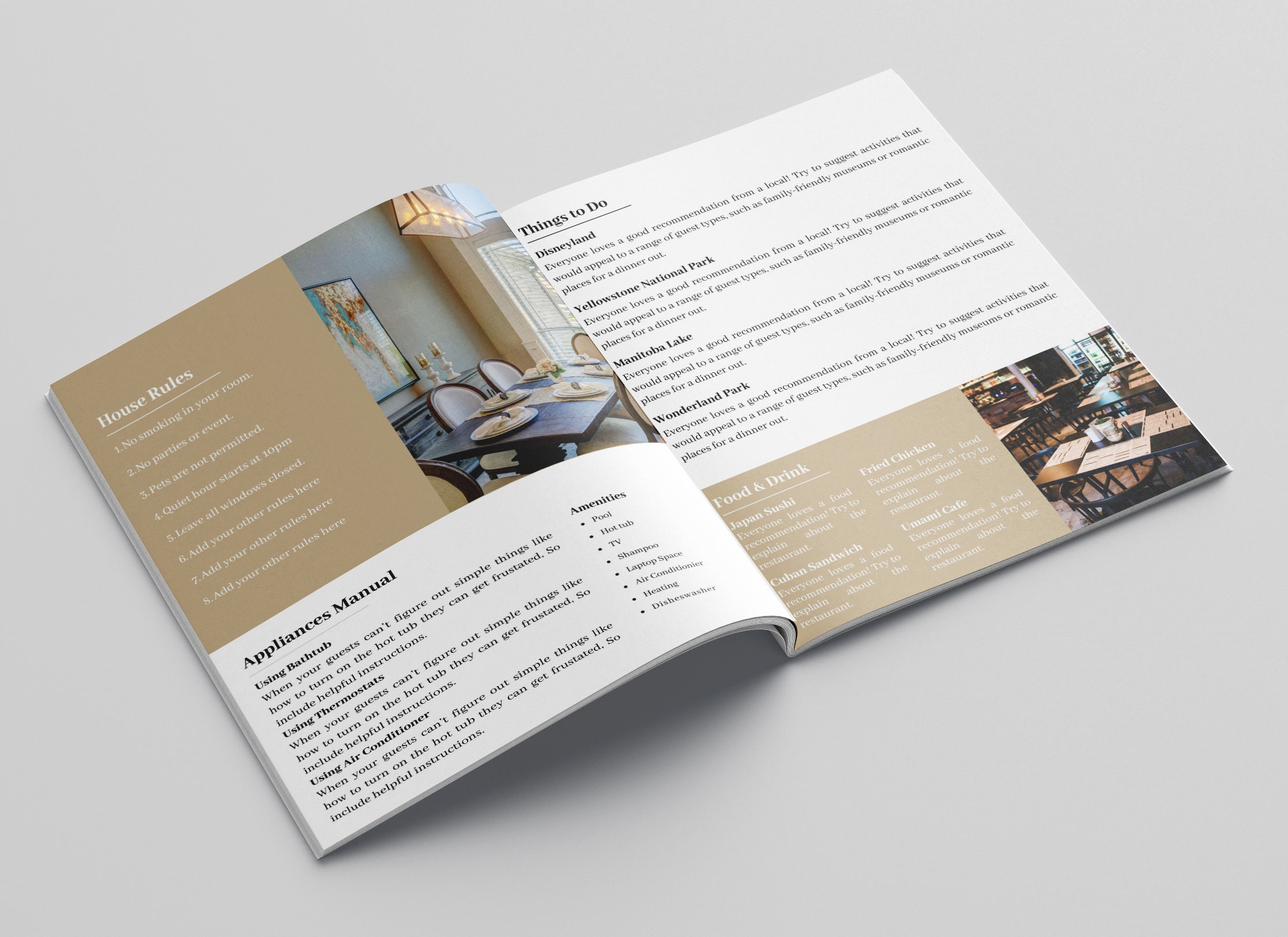 Airbnb Welcome Book Template Welcome Guide Book made in | Etsy