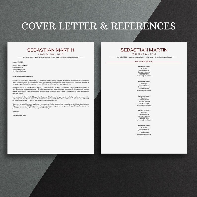 Google Docs Resume Template, ATS Microsoft Word Resume, ATS Friendly ...