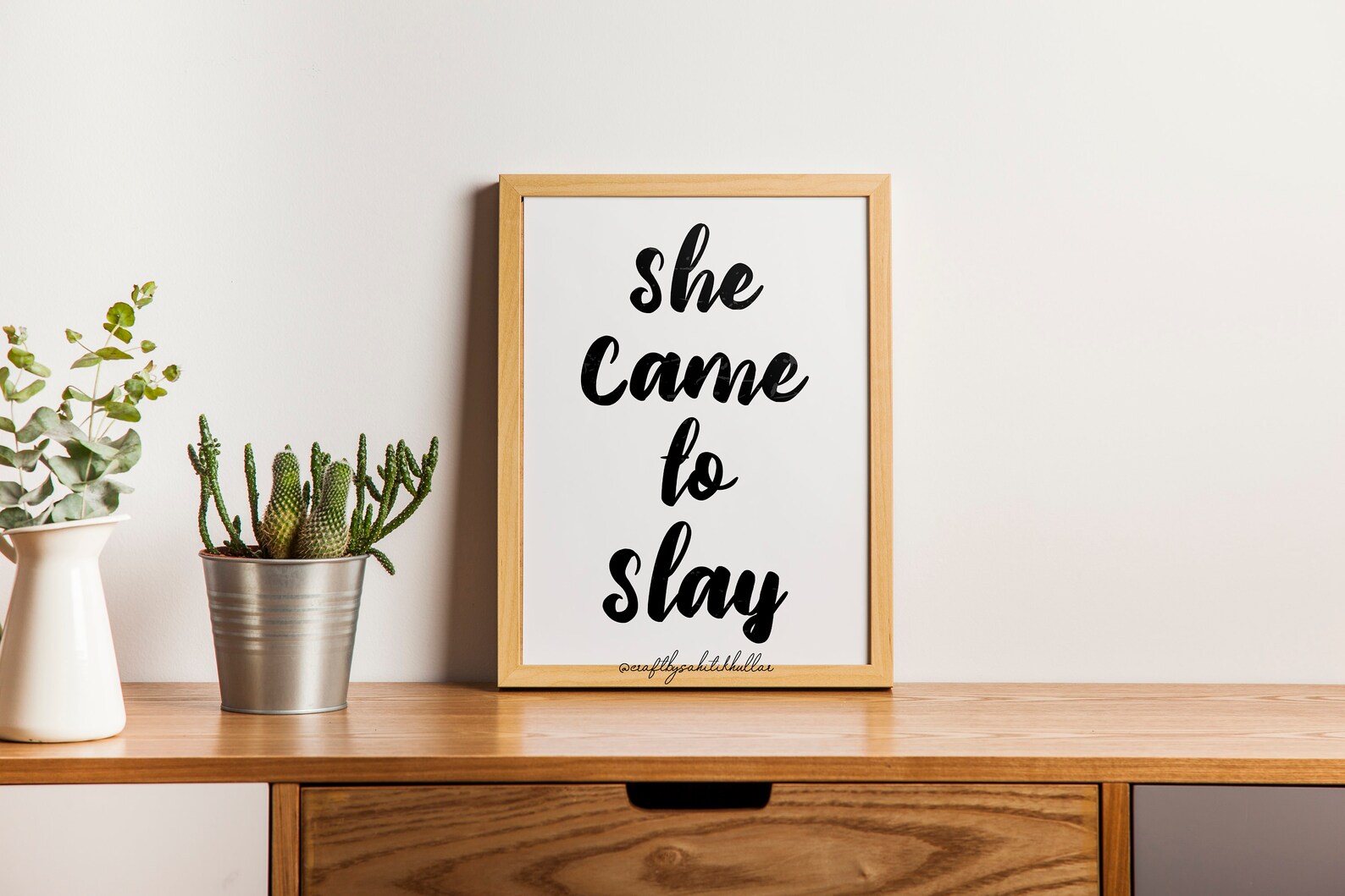 Slay Poster She Came to Slay Print Wall Art Slay Quote Etsy