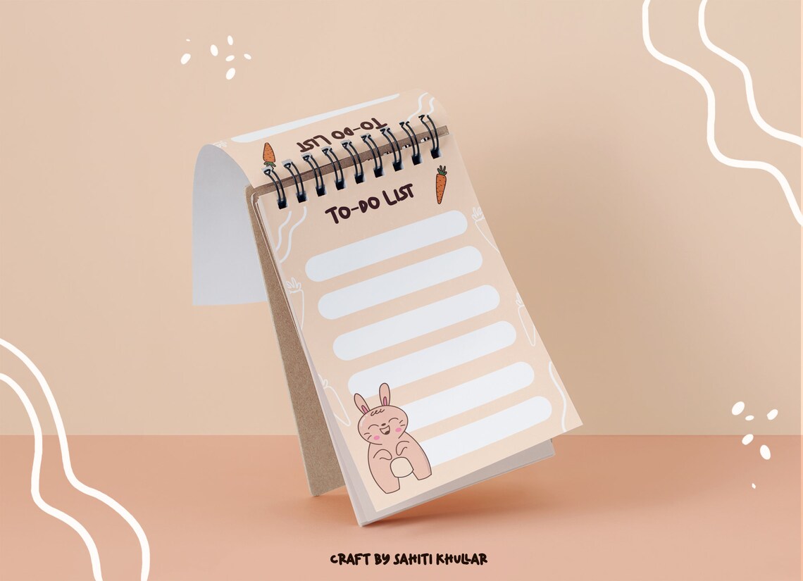 Printable Notepad, Cute Bunny, Kawaii Stationary, Kawaii Notepad, Cute Printable Notepad, Cute ...