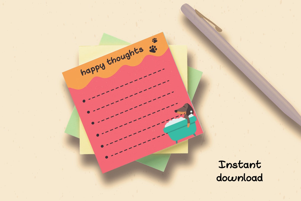 Printable Memo Sheets, Digital Download, Kawaii Stationary, Kawaii Memo ...