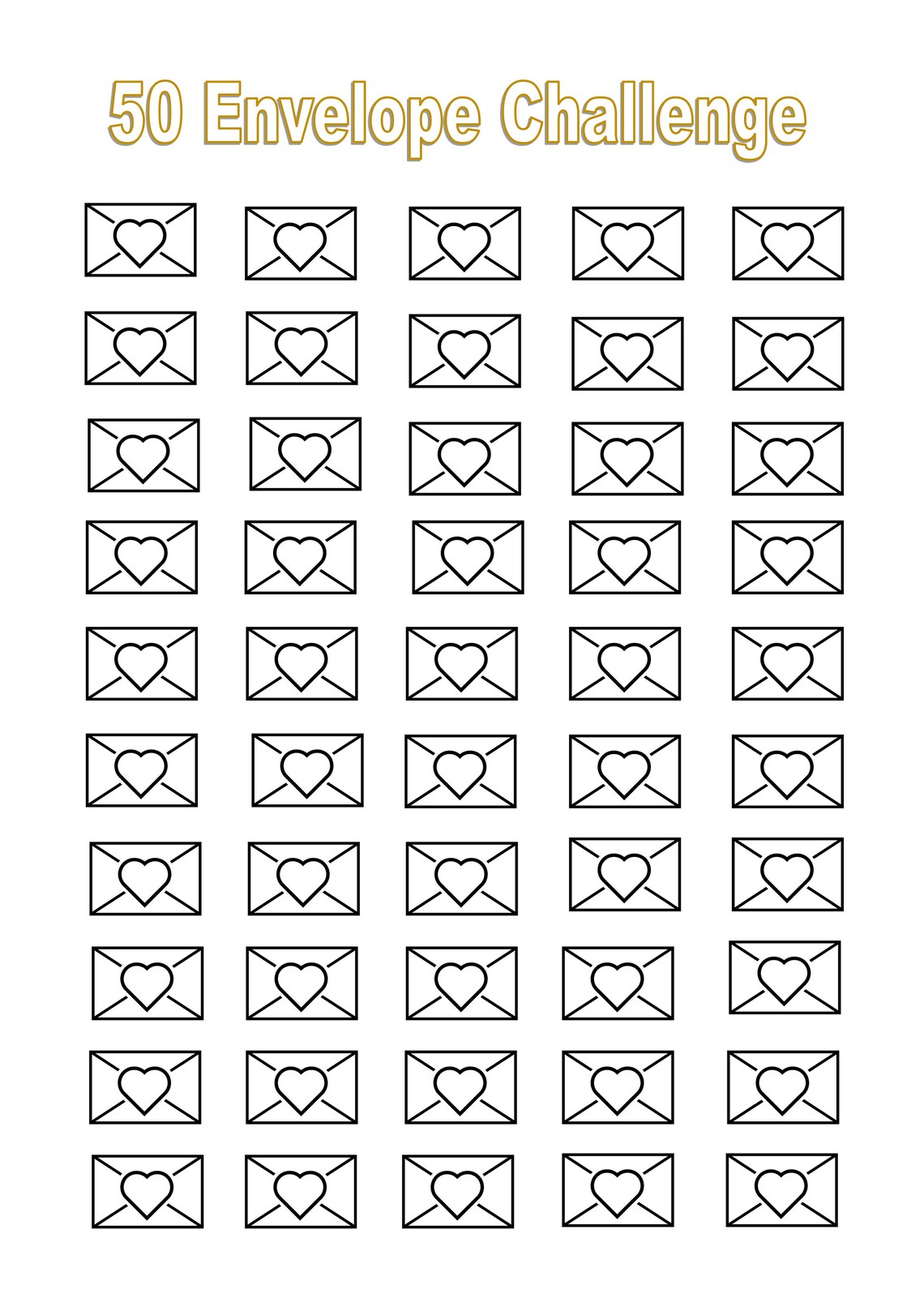100 Day Envelope Challenge Printable