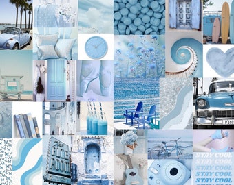 Blue collage kit | Etsy