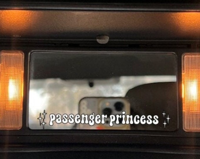 Car Mirror Passenger Princess Sparkles Vinyl Decal Mirror Sticker