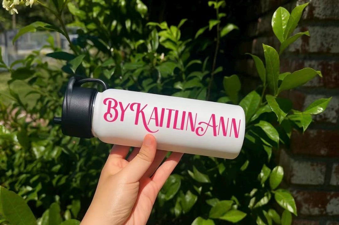 Custom Name Vinyl Decal Personalized Name Sticker Water Bottle Decal ...