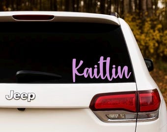 Personalized Name Vinyl Decal Sticker l Custom Script Name Sticker | Name Label | Name Decal for Water Bottles, Laptops, Tumblers