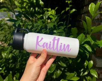 Personalized Name Vinyl Decal Sticker l Custom Script Name Sticker | Name Label | Name Decal for Water Bottles, Laptops, Tumblers
