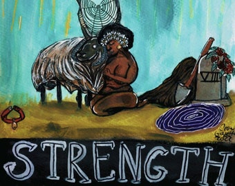 Fuerza Original Tarot Print