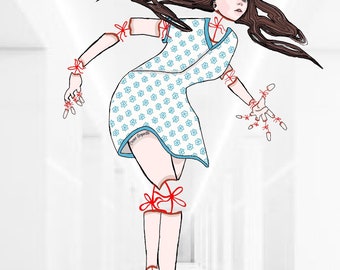 Impresión de arte digital del síndrome de Ehler Danlos