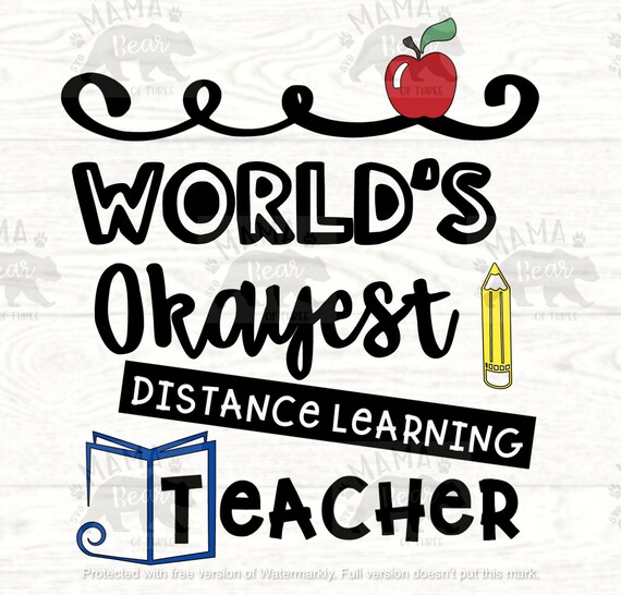 Download World S Okayest Distance Learning Virtual Teaching Online Etsy