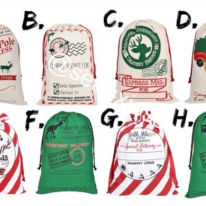 Santa Sacks-Personalized Santa Sacks-Santa Bag-Santa Delivery Bag-Christmas Gift