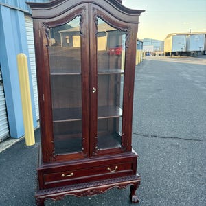 1970s Chippendale Ball and Claw Mahogany Display Cabinet