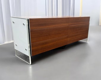 Milo Baughman for Thayer Coggin Lucite and Walnut Credenza/Dresser