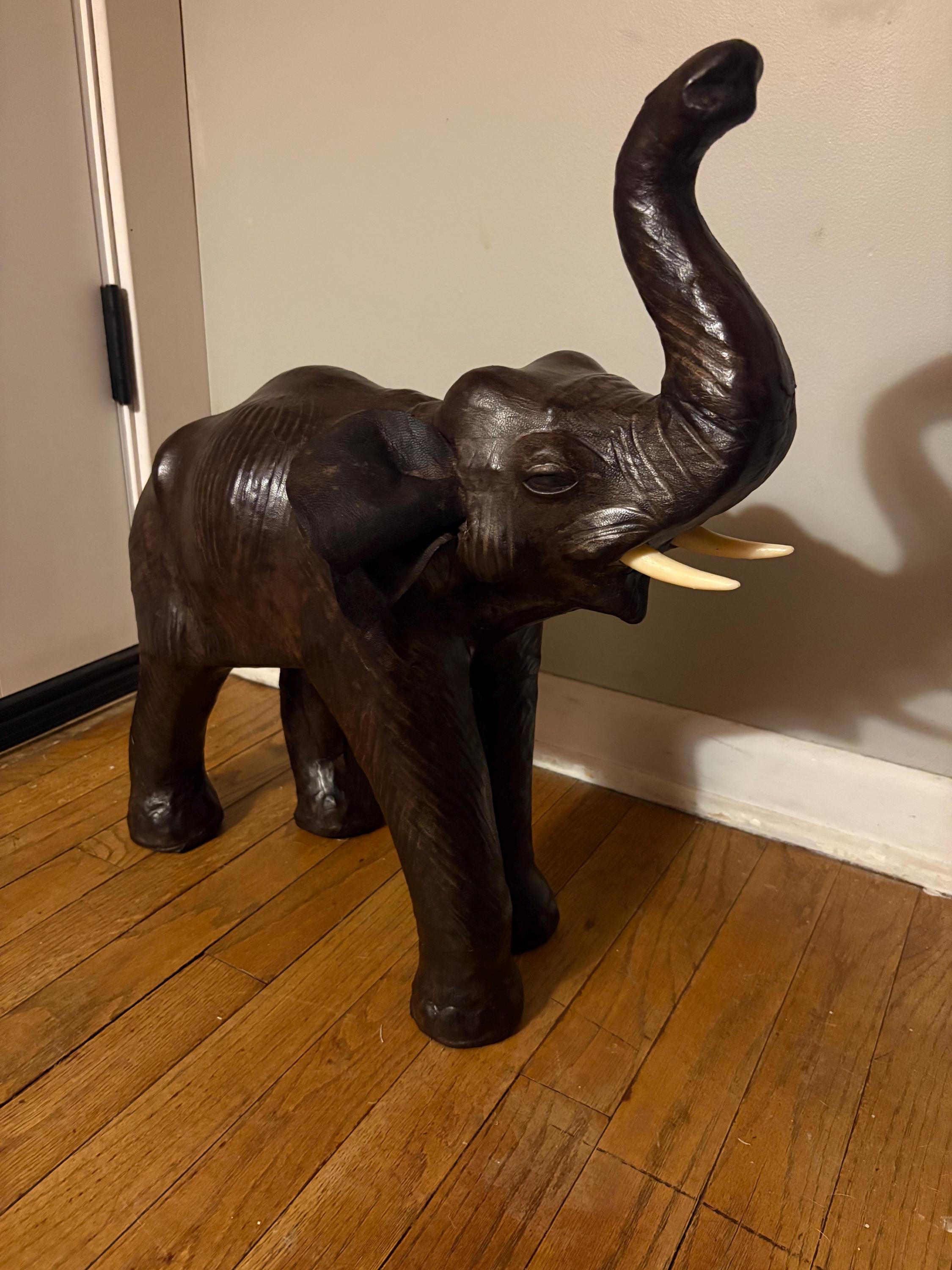 Early 20th Century Leather Elephant Sculpture - Etsy