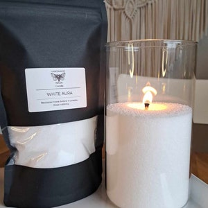 Snow candle, candle Sand wax, White pearl sand DIY custom candle Wholesale powder candle Gift candle Sand wax Granulated powdered wax 750g