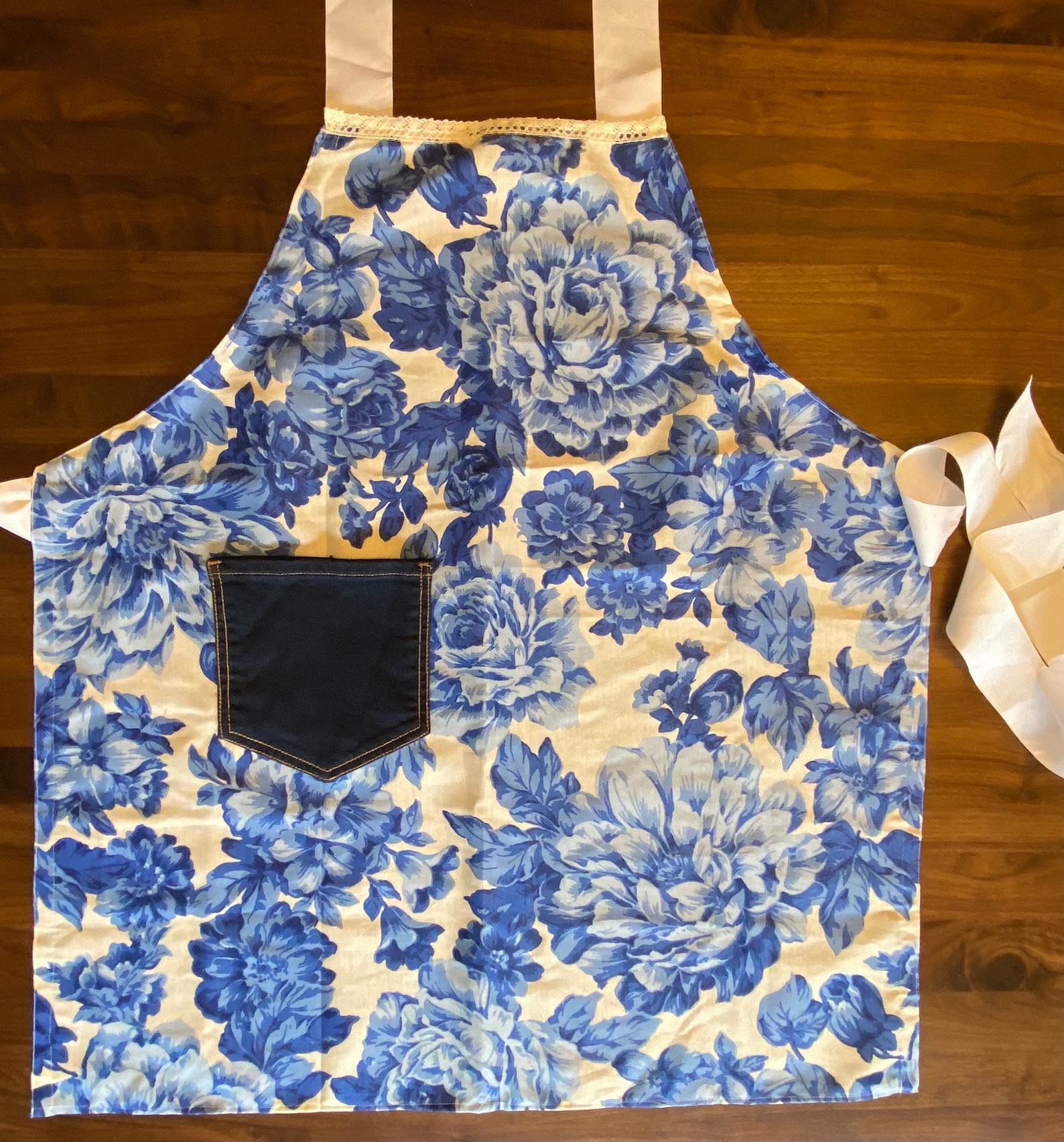 Heritage Floral Pioneer Woman inspired Fabric Apron Adult Etsy