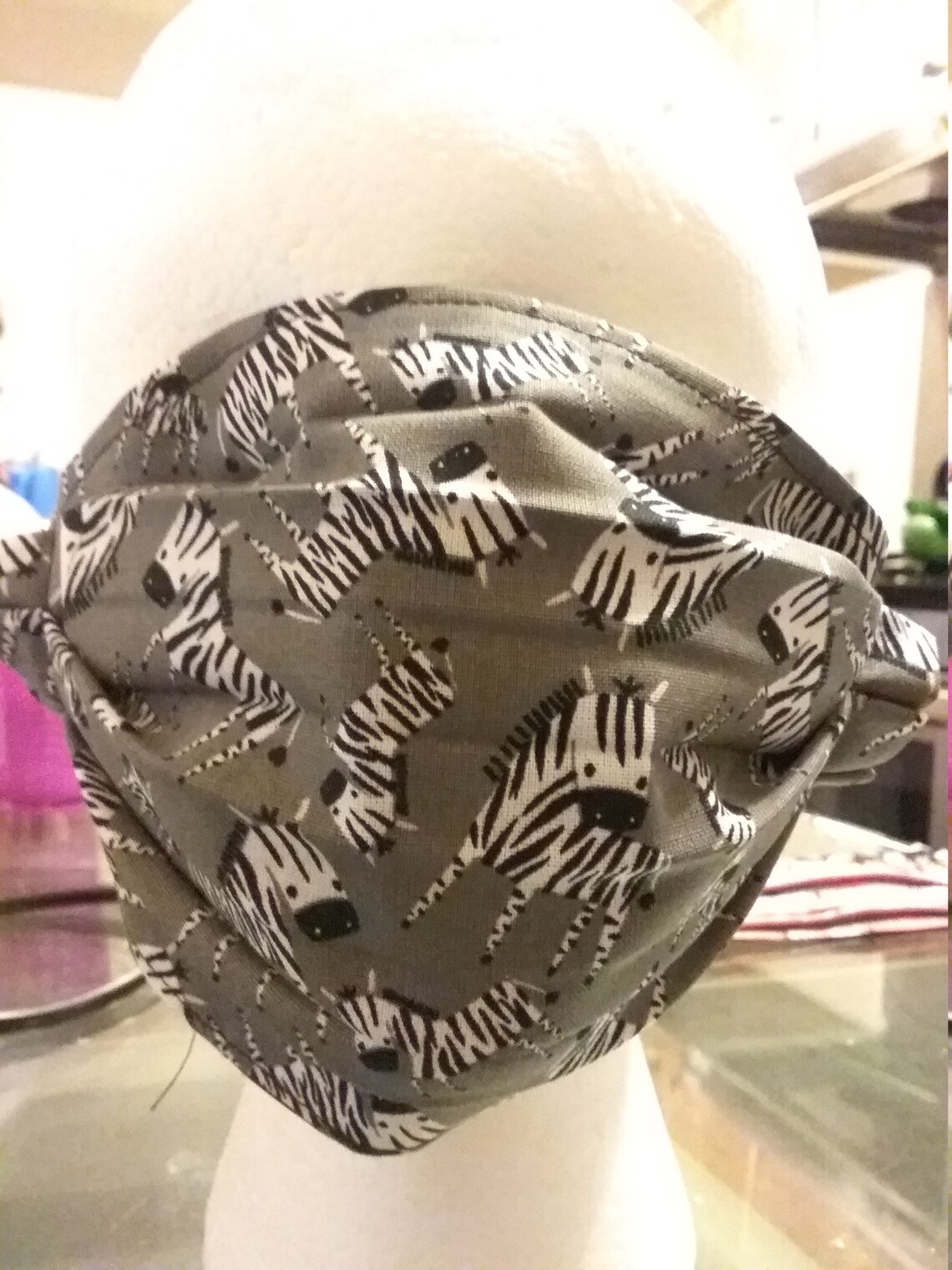 Zebra Face Mask Etsy