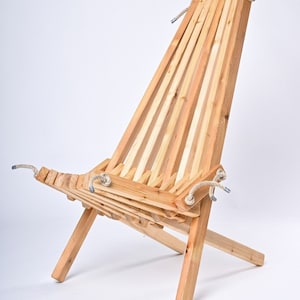 Wooden bucket chair, foldable, Kentucky stick style