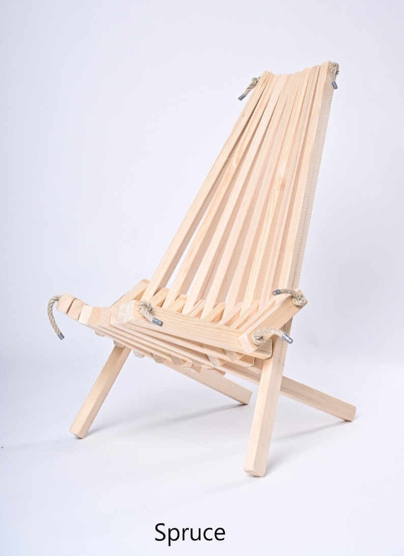 Wooden bucket chair, foldable, Kentucky stick style image 7