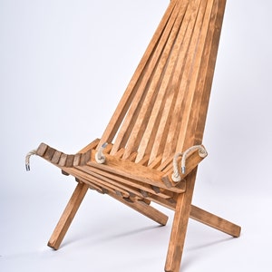 Wooden bucket chair, foldable, Kentucky stick style image 8
