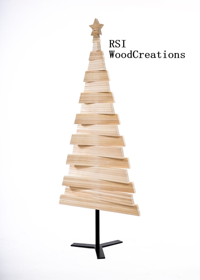 Wood Christmas Tree, Large Adjustable Wooden Modern 50 cm, 100 cm, 150 cm, 180 cm, 200cm zdjęcie 3