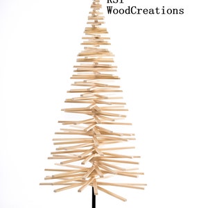 Wood Christmas Tree, Large Adjustable Wooden Modern 50 cm, 100 cm, 150 cm, 180 cm, 200cm image 2