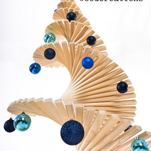 Sapin de Noël en bois, grand bois réglable moderne 50 cm, 100 cm, 150 cm, 180 cm, 200 cm image 5