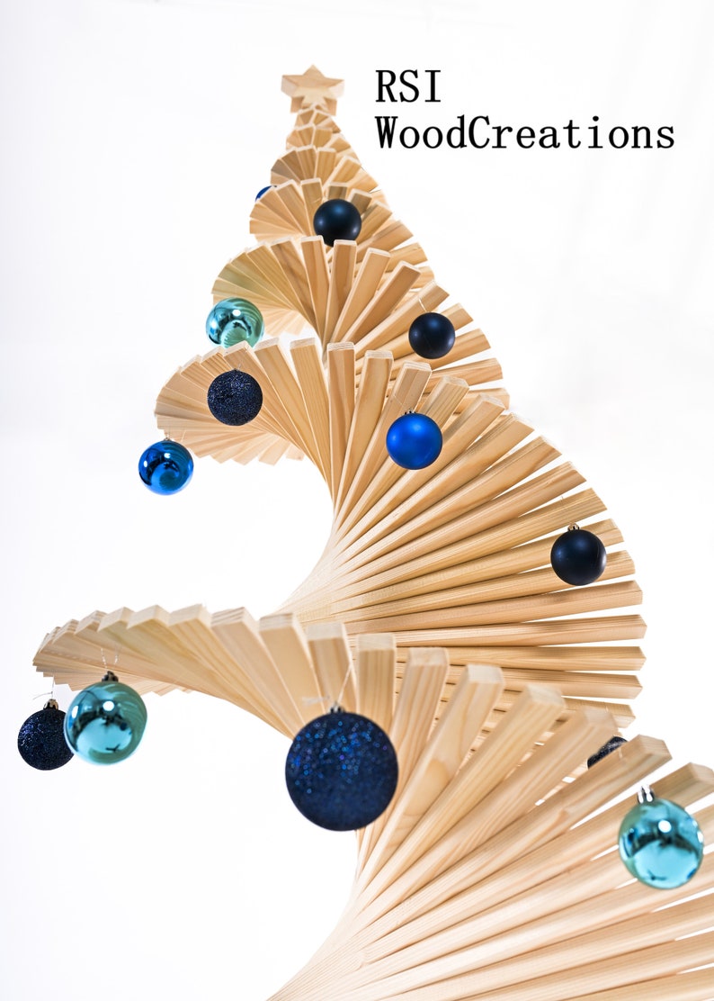 Wood Christmas Tree, Large Adjustable Wooden Modern 50 cm, 100 cm, 150 cm, 180 cm, 200cm zdjęcie 5