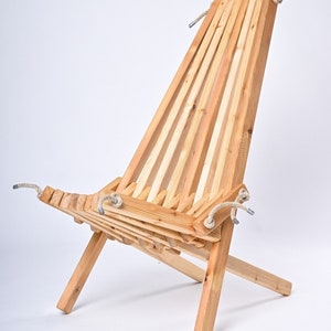 Wooden bucket chair, foldable, Kentucky stick style