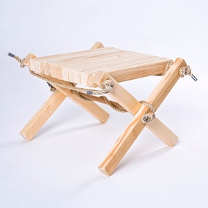 Wooden bucket chair, foldable, Kentucky stick style image 6