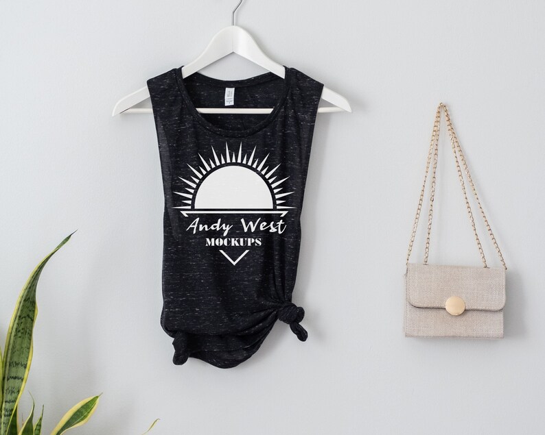 Download Bella canvas 8803 Marble Black heather Tank Top Mockup | Etsy